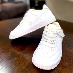 Air Force White Sneakers with Velcro Strap